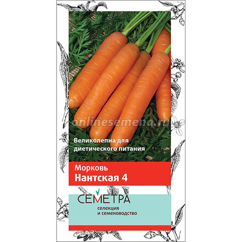 Морковь Нантская 4 (Семетра)