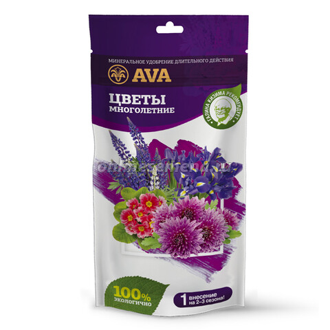 AVA Удобрение для многолетних садовых цветов (100 г.)